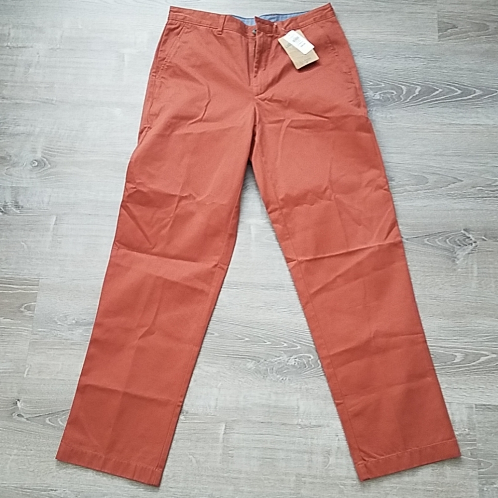 LL Bean Lakewashed Khakis Light Rust Color 32x34